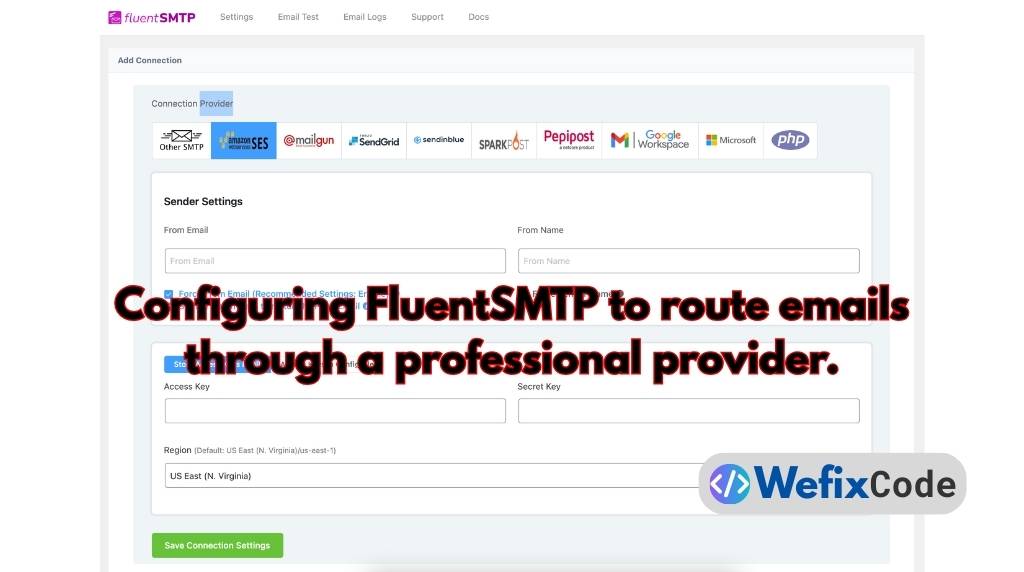 configuring fluentsmtp to route emails through a professional provider wefixcode