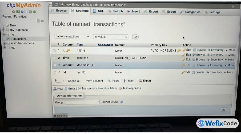 How to Create Custom Database Tables in WordPress (The Senior Developer Way) the custom table created inside phpmyadmin wefixcode