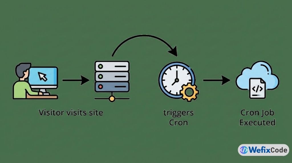 visitors visits site triggers cron wefixcode