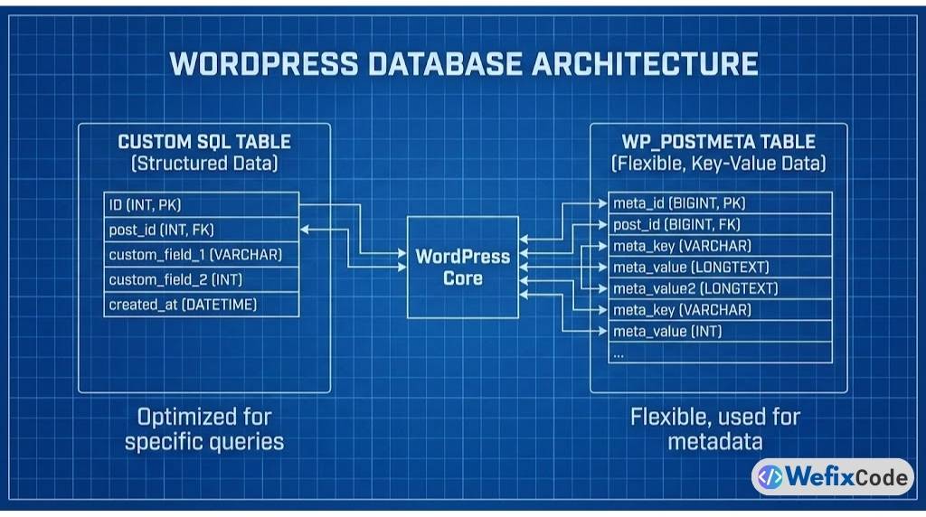 How to Create Custom Database Tables in WordPress (The Senior Developer Way) structured sql database table wefixcode