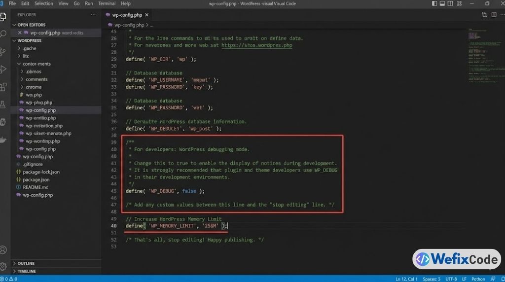 wp config memory limit wefixcode